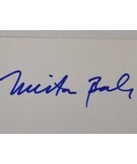 Milton Berle (d. 2002) Autographed 3x5 Index Card - $19.99