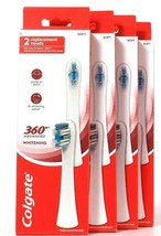 4 Packs Colgate 360 Advanced Whitening 2 Count Soft Toothbrush Replacement Heads