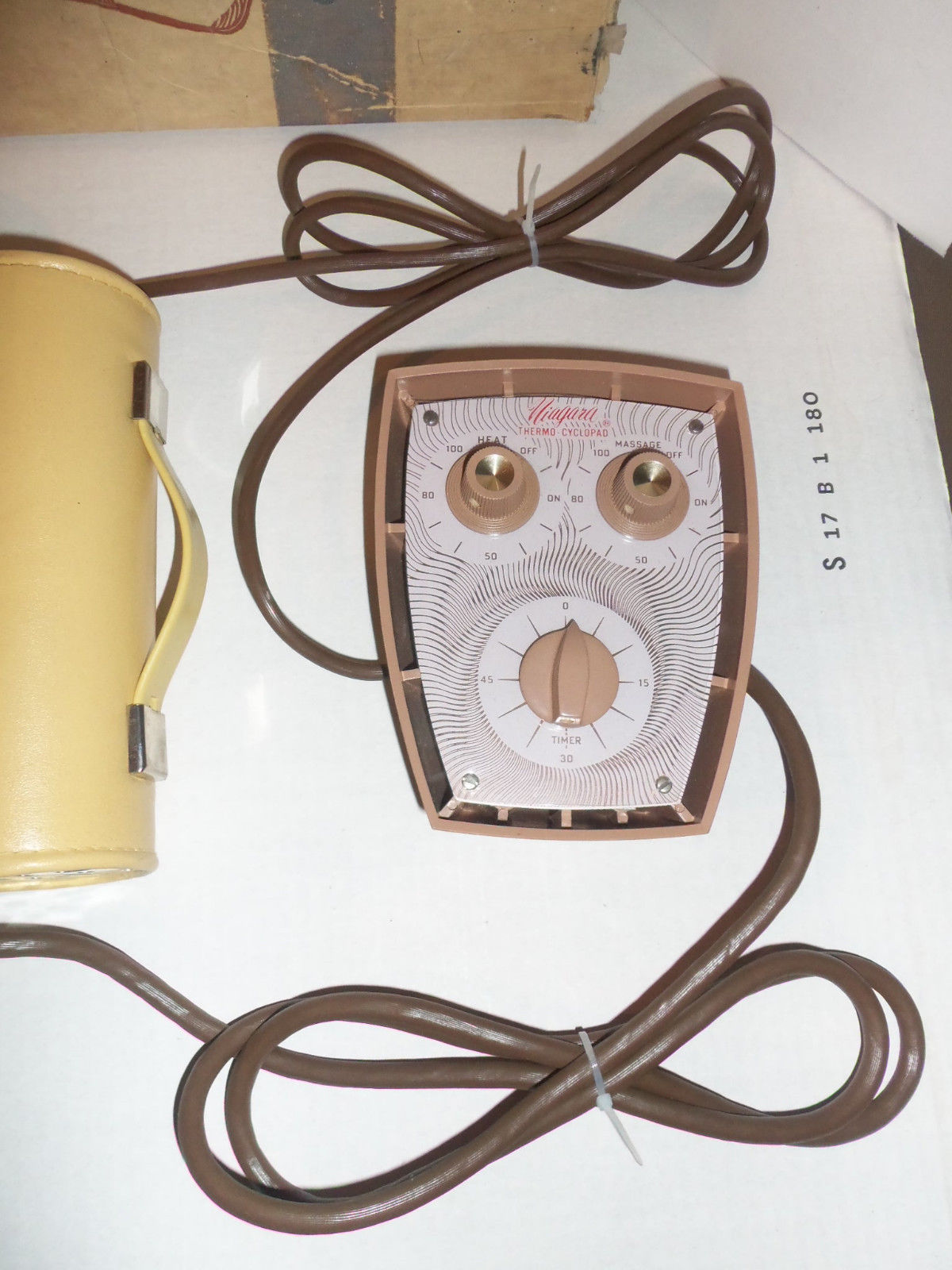 Vintage Niagara Thermo Cyclopad Cycloid Action Massager Heat Therapy Mod10 WORKS Massagers