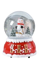Christmas Musical Water Snow Globe Snowman Figurine 5.7" High Winter Song 