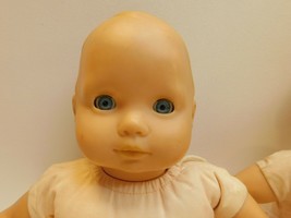 American Girl Bitty Baby Doll Bald Blonde Molded Hair Brown Eyes FOR REPAIR OOAK - $29.69