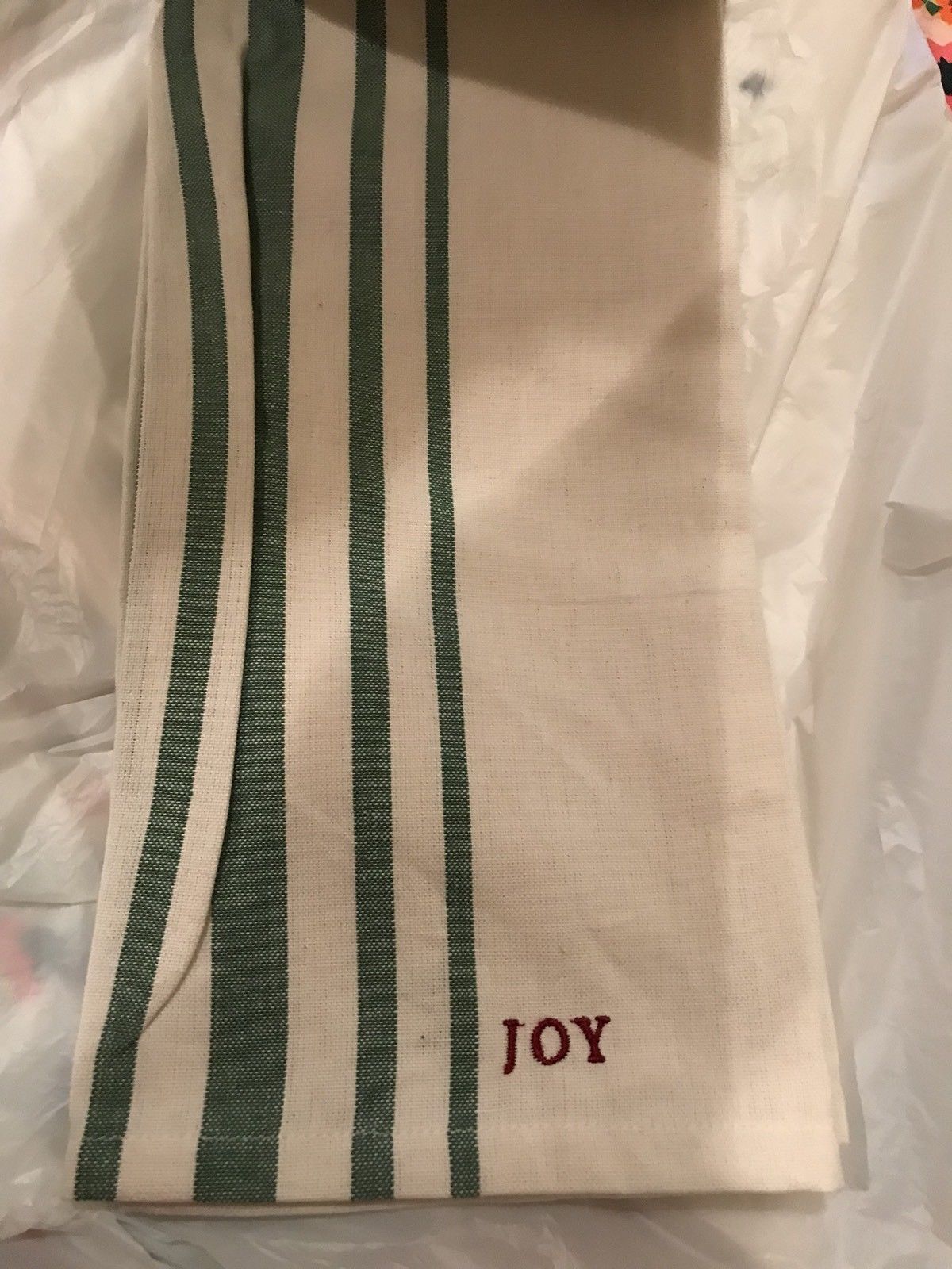 Hearth & Hand Magnolia House Stripe Flour Sack Joy Towels Set Kitchen Holiday Towels & Dishcloths