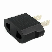 ROUND PLUG ADAPTER TO FLAT PLUG FROM USA TO EUROPE FOR FOREIGN USE - £1.92 GBP