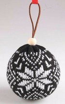 Knit Fair Isle Alpine Flower Design Christmas Ball Ornament NWT image 2