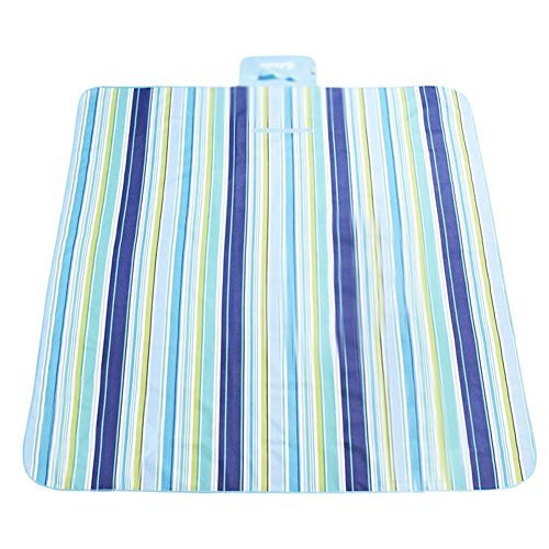 George Jimmy Stripe Waterproof Picnic Mat Blue Beach Cushion Yoga Mat Baby Cushi