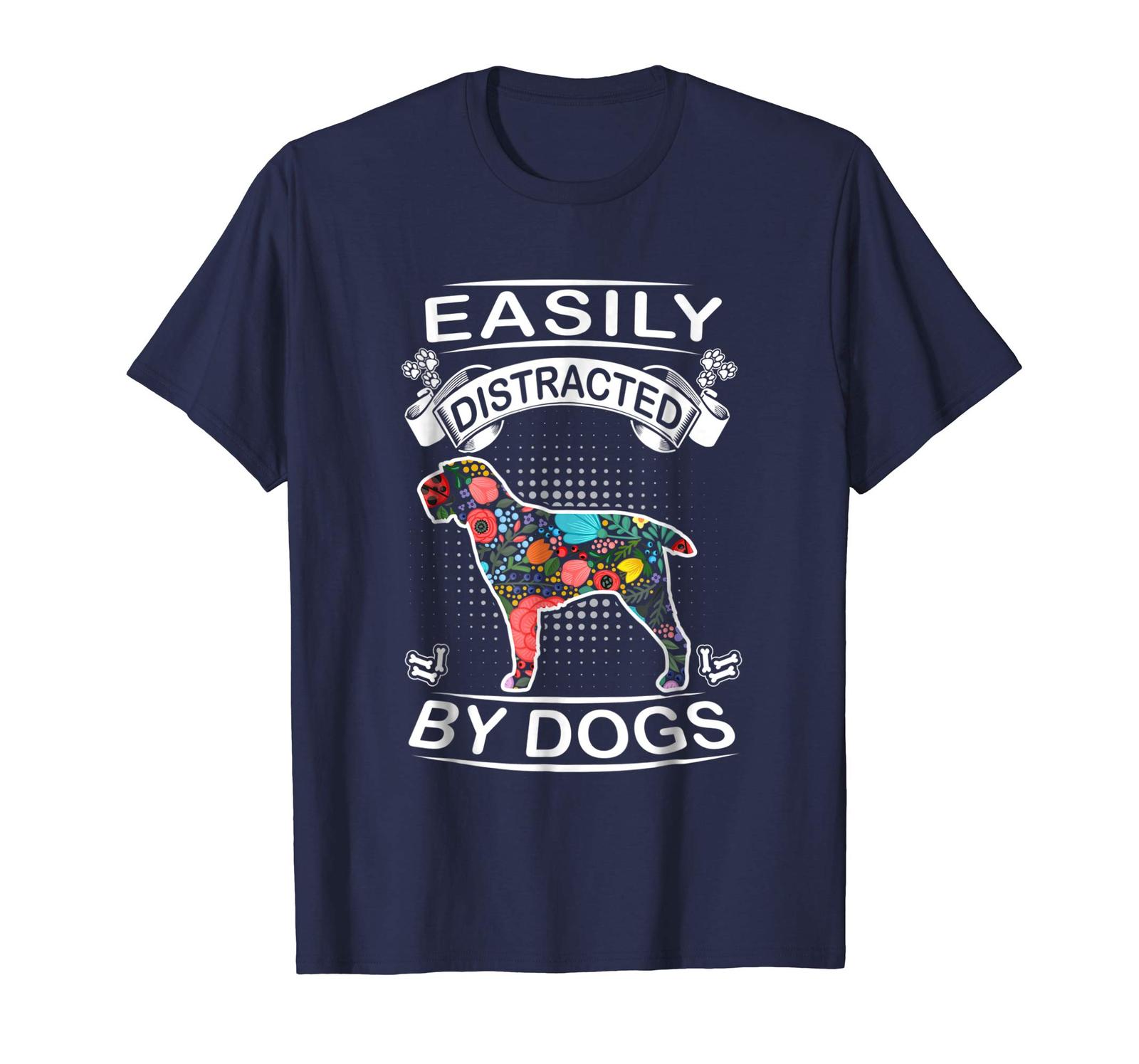 Dog Fashion - Easily Distracted By Dogs Spinone Italiano Funny Dog T-Shirt Men