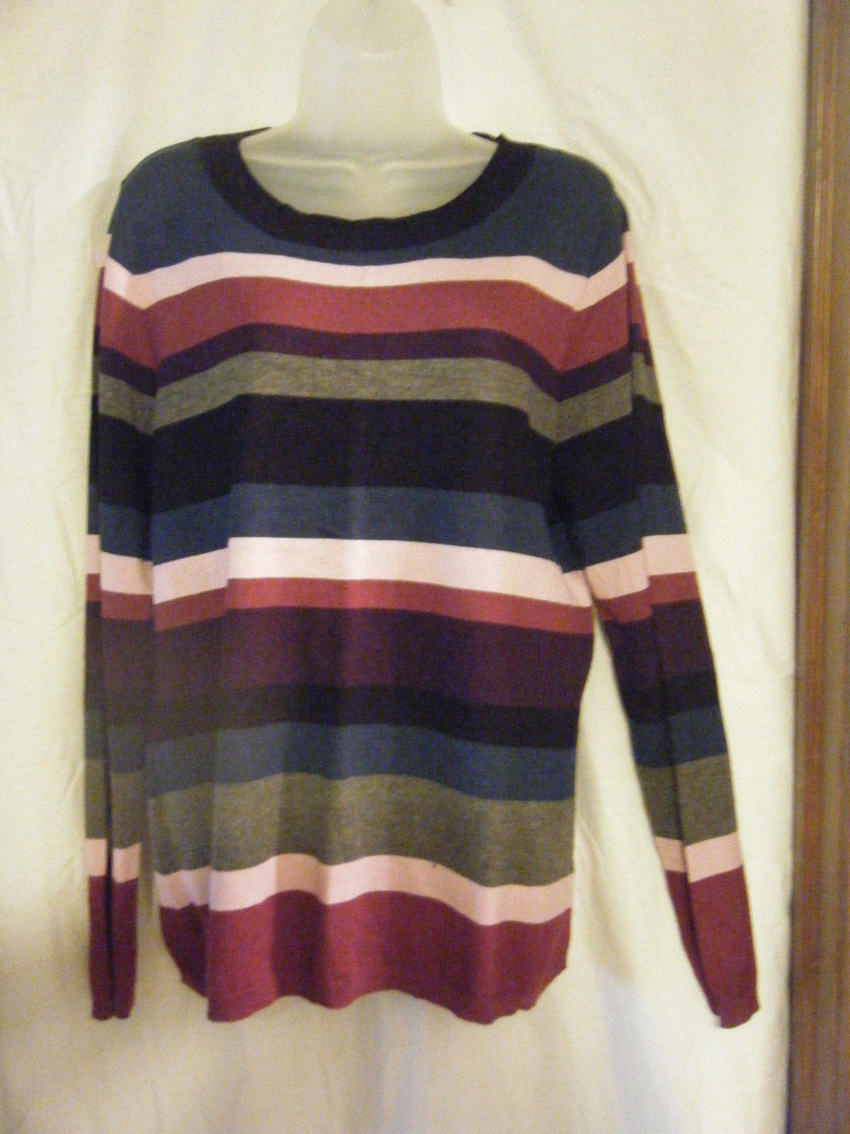 Primary image for Charter Club Striped Scoop Neck Sweater - Size XL