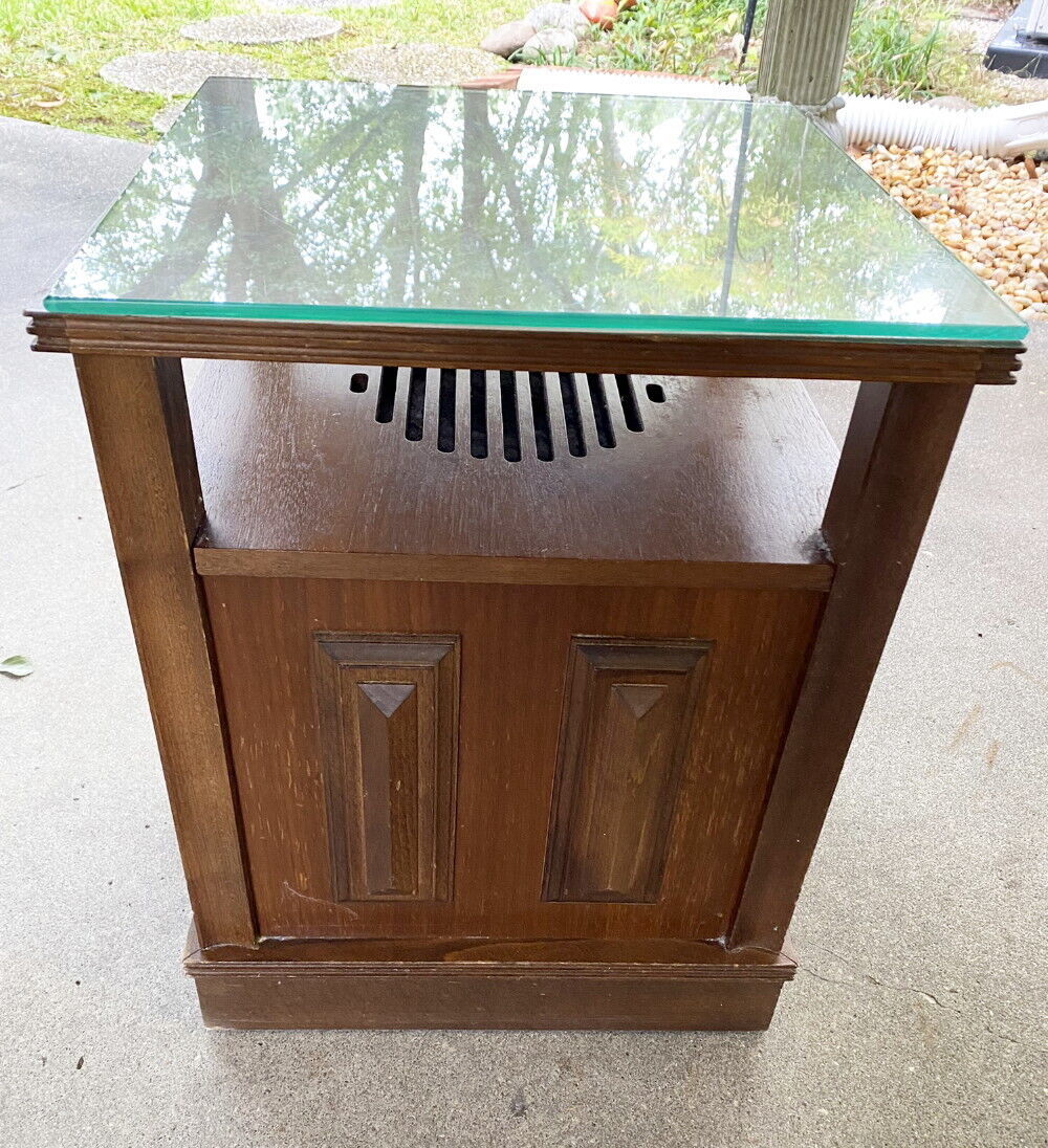 Electrophonic Morse End Table Speaker MCM Glass Top 8" Alnico