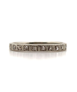 18k White Gold Hand Engraved Diamond Wedding Band Ring Jewelry Size 5.5 ... - $335.61