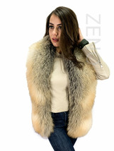 Golden Island Fox Fur Boa 70' (180cm) Saga Furs Collar Stole Scarf Natural Color image 2