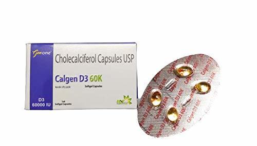 GenOne Calgen D3 60K Vitamin D3 60000 IU (Cholecalciferol) for Immunity and Bone