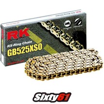 Honda CBR600RR Gold Black Chain RK X-Ring XSO 150 Link 525 Swingarm Exte... - $179.00