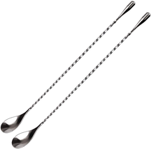 Stainless Steel Cocktail Spoon 12&quot; ,Long Spiral Design Handle Mixing Spo... - $13.37