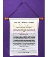 Letter From Mother to Daughter - Personalized Wall Hanging (939-1) - $19.99