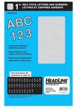 Headline Sign 1&quot; Self Stick Silver Permanent Letters &amp; Numbers, Helvetic... - $9.95
