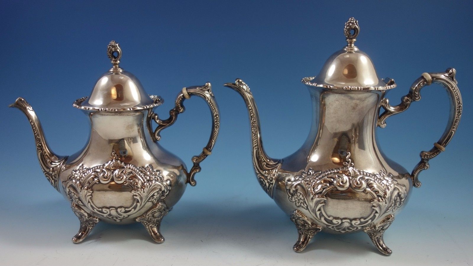 Crest of Windsor by Poole Sterling Silver Tea Set 6pc with Tray (1805