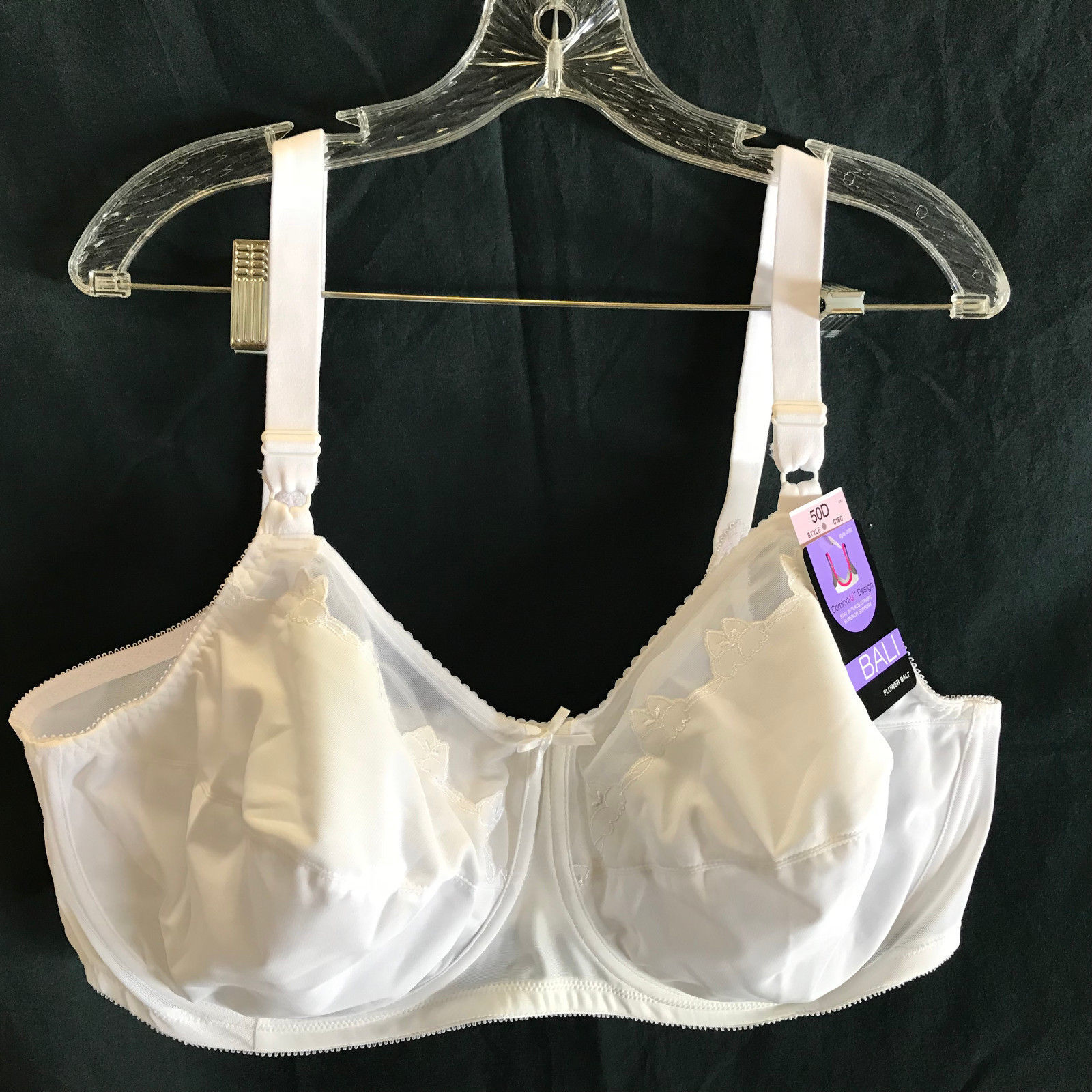 Bali Comfort U Design Bra 50C 50 C White NWT Style 0180 - Bras & Bra Sets