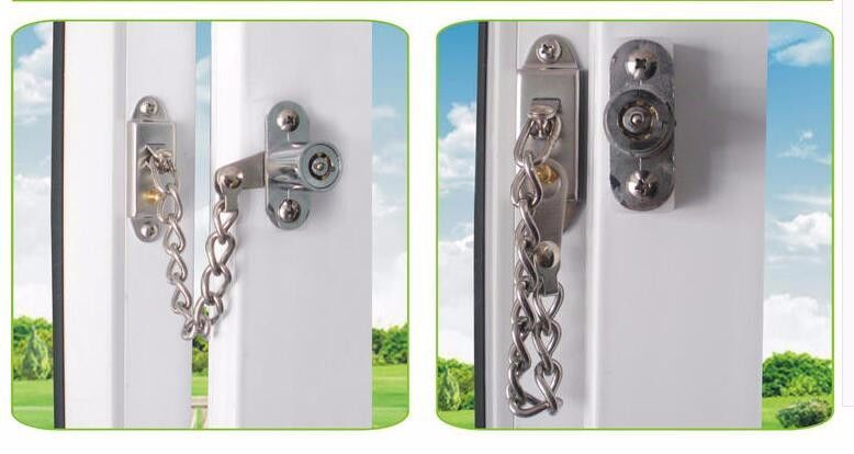 NSEE LNA Mortise Lock Chain Knocker Child Home Security Window Swing Door Gate