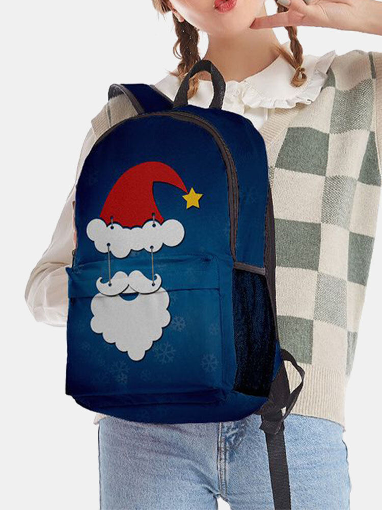 Christmas Elk Print Backpack