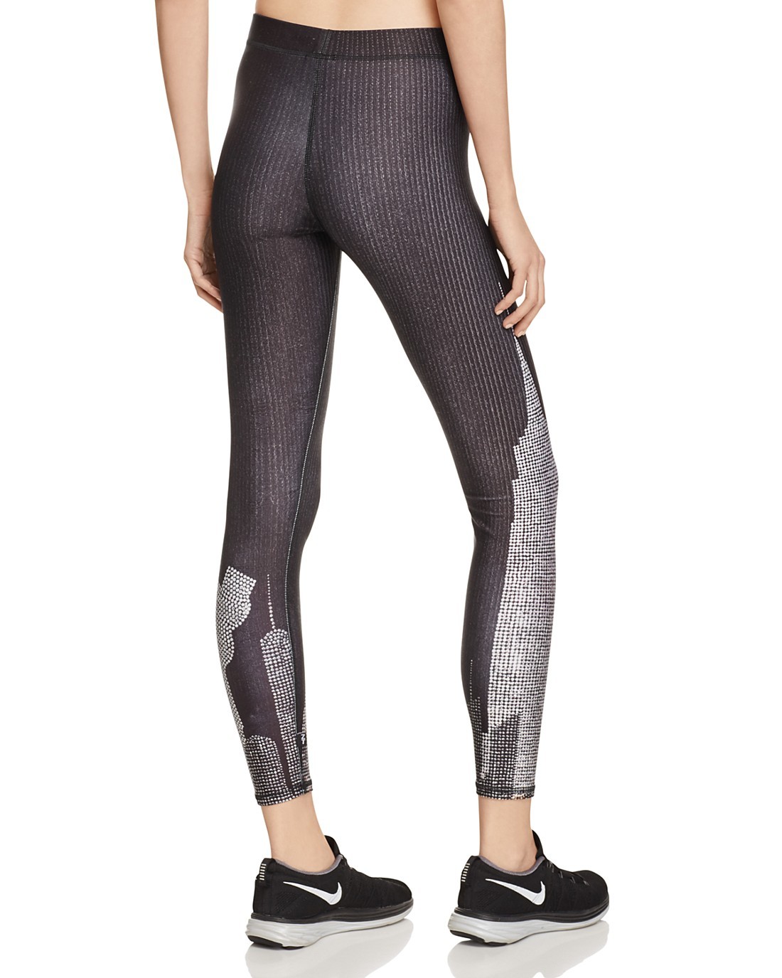 Terez Women Crystal NY Skyline Performance Leggings - Activewear Tops