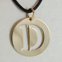 18K YELLOW GOLD LUSTER ROUND MEDAL WITH A LETTER D MADE IN ITALY DIAMETE... - $177.75