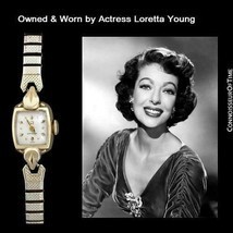 1955 Omega Vintage Ladies Gold Plated Watch - Owned & Worn By Loretta Young - $1,332.56