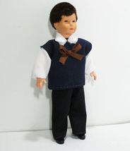 Dressed Boy Caco 11 1196 Navy Vest Flexible Dollhouse Miniature - $28.41