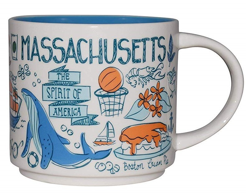 Starbucks 2018 Massachusetts Been There Collection Coffee Mug NEW IN
