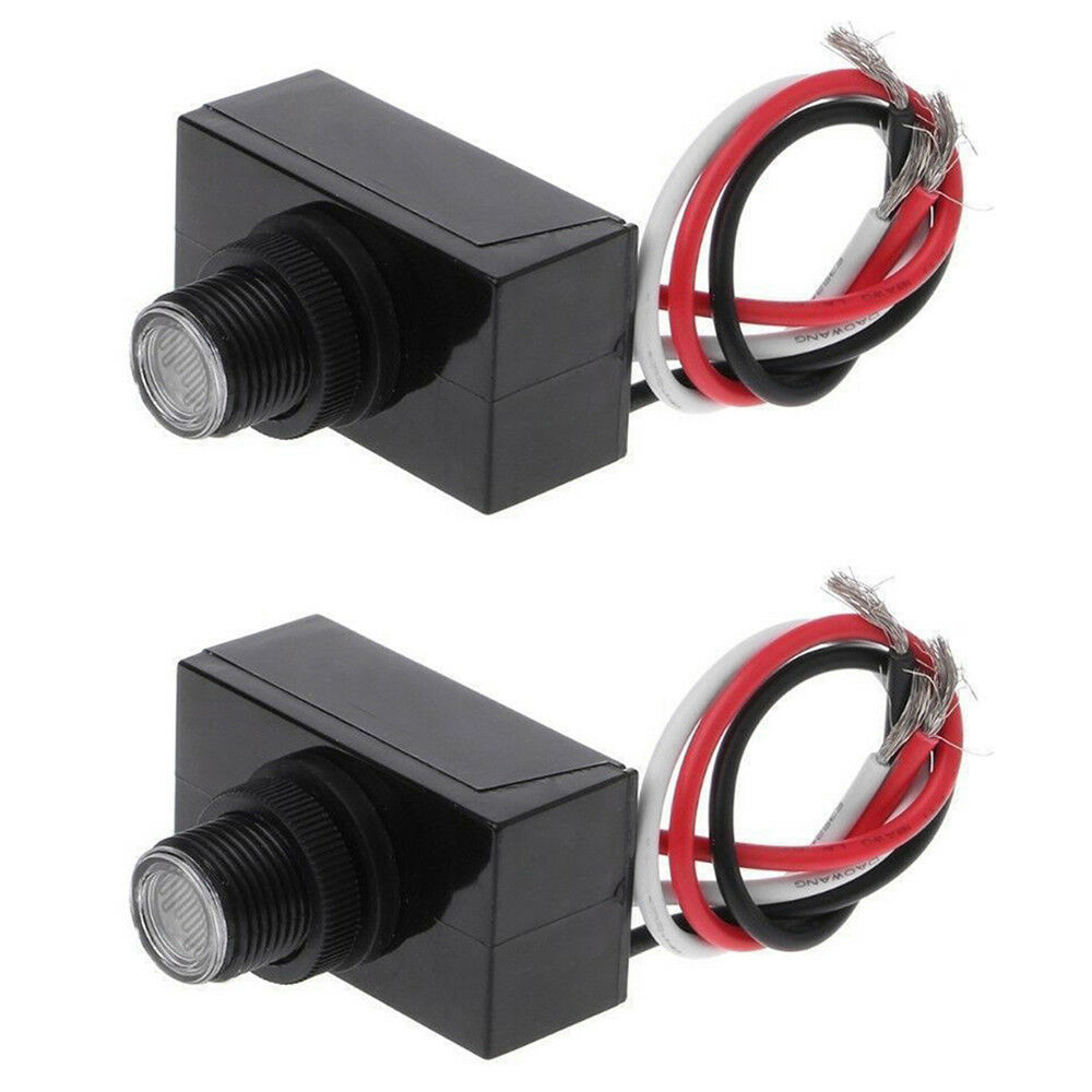 2x Outdoor HardWired Post Eye Light Control with Photocell Light