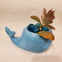 Whale Planter with Live Succulent and Glass Gems, Animal Succulent Planter image 9
