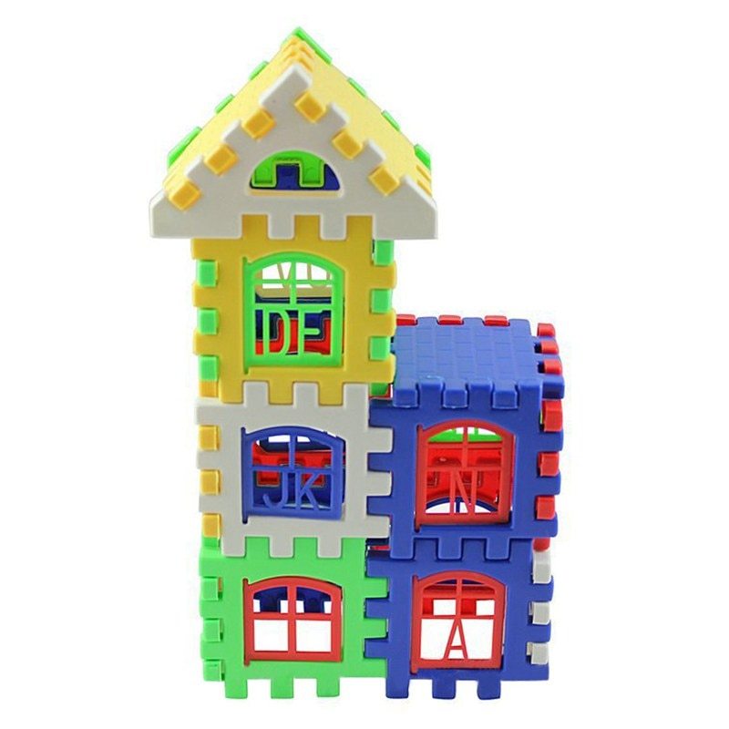 24Pcs Kids House Assembling Building Construction Block Toy For Children