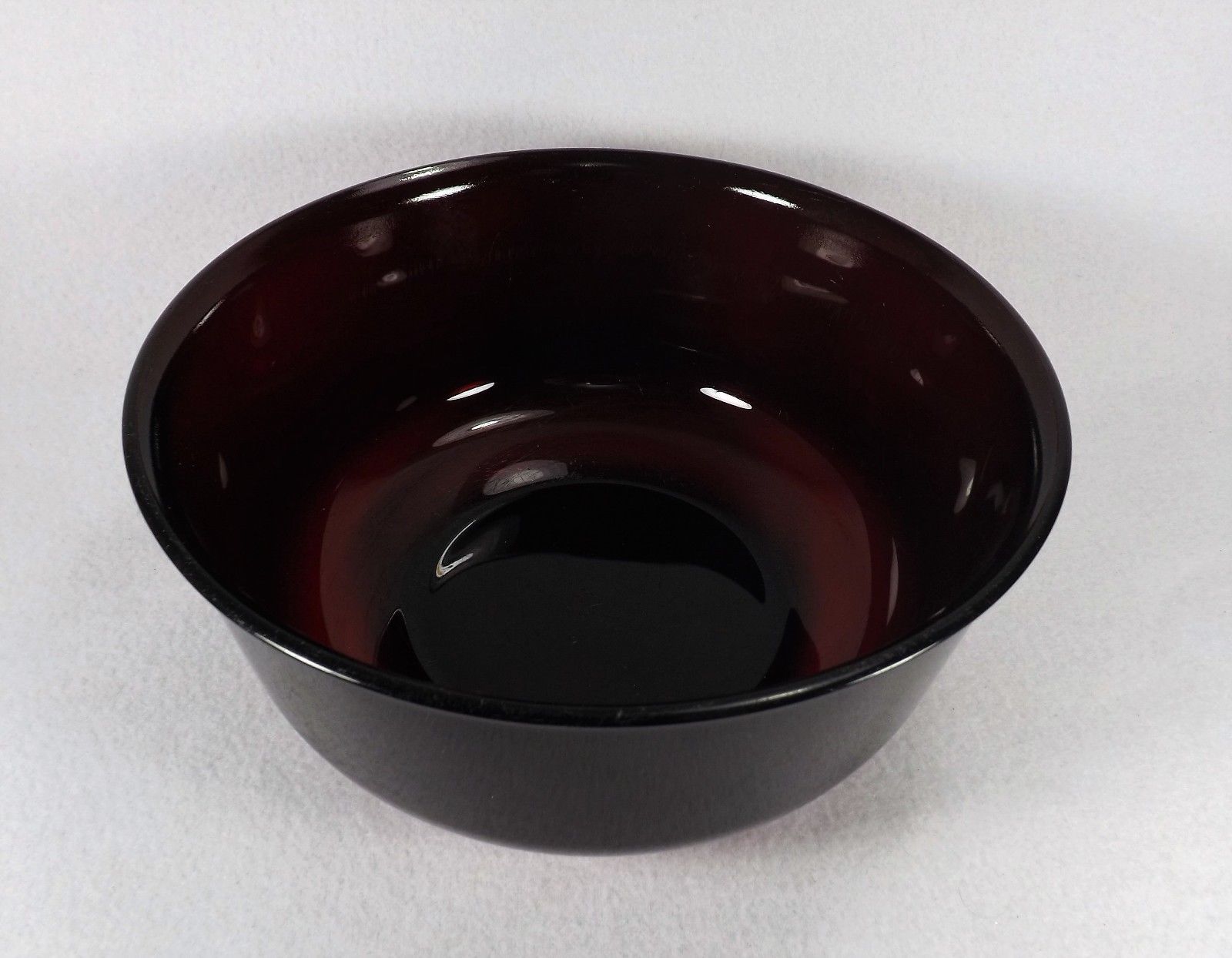 Vintage Arcoroc France Large Ruby Mixing Nesting Bowl 8 7/8" x 3 7/8" - $19.95