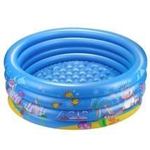 Inflatable Pool For Kids, 4 Rings 48X17 Kiddie Swimming Pools For Summer... - $40.99