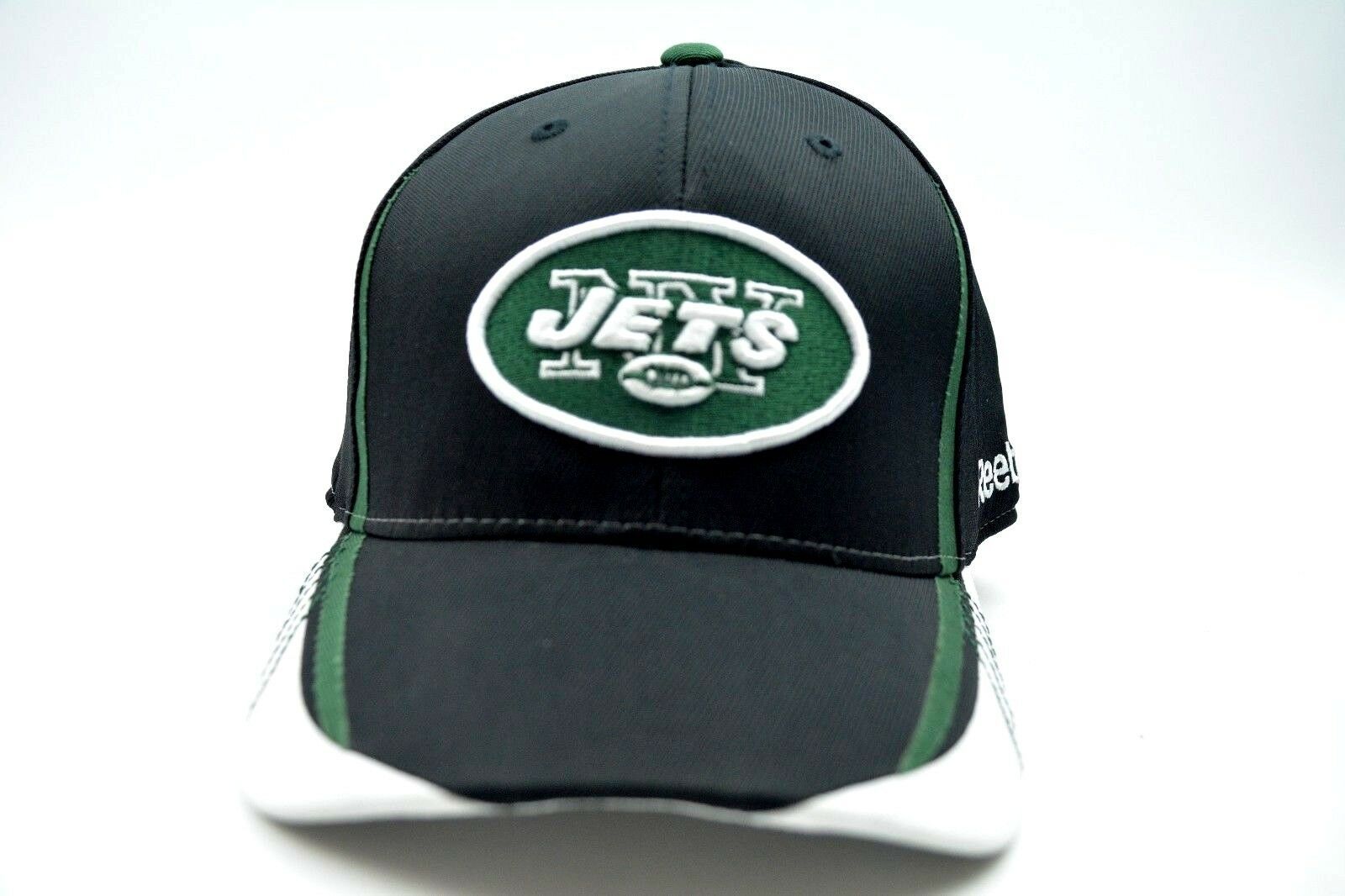 NFL Authentic Sideline Reebok NY Jets Stretch OSFA Green Cap Hat White  Embroider - Hats, Facebook Marketplace