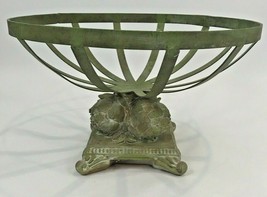 Jim Marvin Centerpiece Metal Artichoke Bowl Green Handmade Pottery Decor... - $118.79