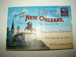 1952 New Orleans Souvenir Postcard Folder Photo Set - $12.99