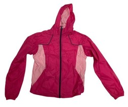 Columbia Big Girls Wind Racer Rain Jacket Size 18/20 Bright Rose Pink - $29.69
