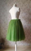 6-layer Puffy Tulle Skirt Plus Size Tulle Ballerina Skirt Midi Length Bow image 5