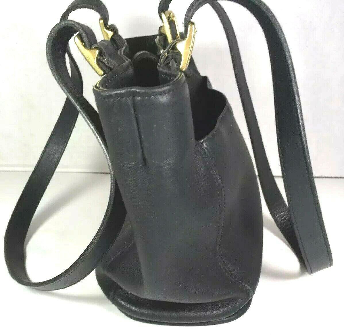 Coach Black Soft Leather Bucket Shoulder Bag – Well Worn- with Defect - Women&#39;s Bags & Handbags