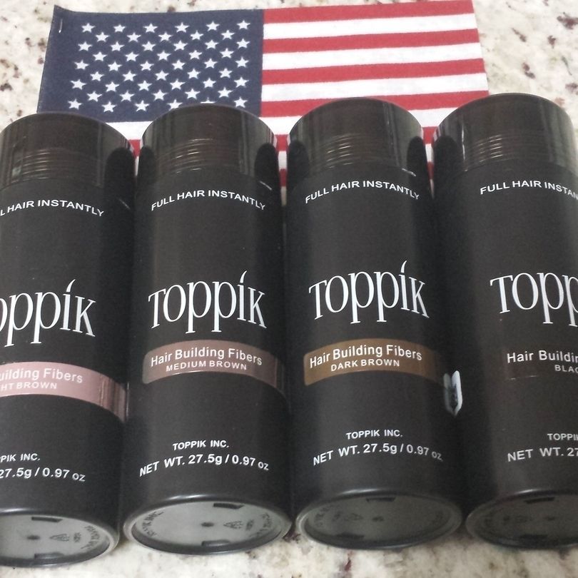 Toppik Hair Building Fibers 27.5 gram Black, Dark, Medium & Light Brown, Blonde