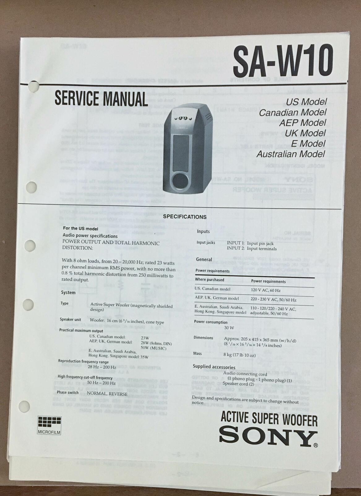 sony sa w10 subwoofer review