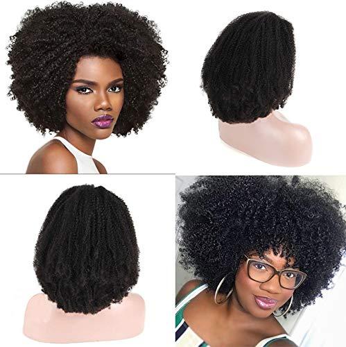 10 Inch Mongolian Afro Kinky Curly Human Hair 13×4 Lace Frontal Wig 150 Density Other 