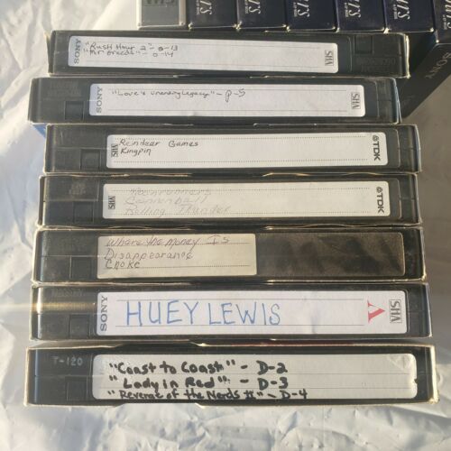 Lot of 14 VHS Tapes Used Pre recorded Shows-Various Brands-Mostly Sony ...