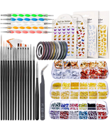 Nail Art Design Tools, 3D Nail Art Decorations Kit with Nail Art Brushes... - $16.77
