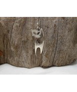 925 Silver Cut Cat Pendant, Handmade Teen Girls Charm, Cat Lovers Jewelry Gifts  - £17.61 GBP