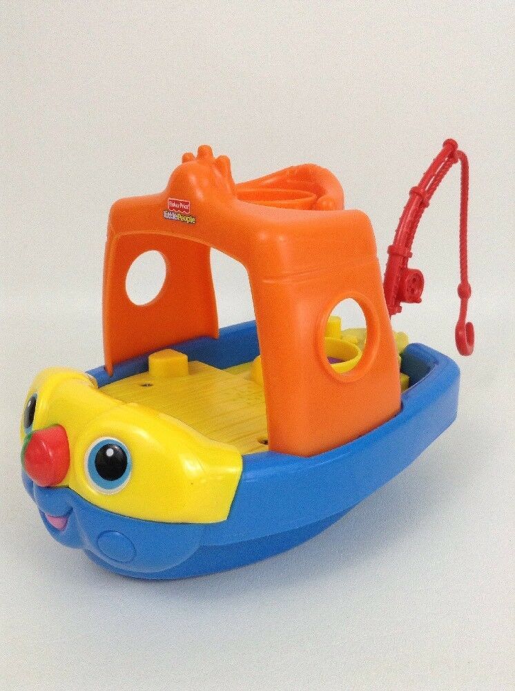 Fisher Price Little People Talking Sail n Float Fishing Boat Toy w ...