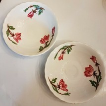 Canonsburg Pottery American Beauty Bowl LOT Pink Floral Vegetable Servin... - $15.84