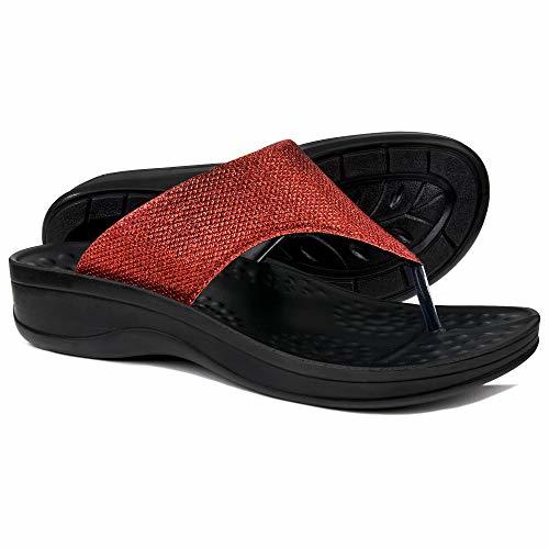 comfortable flip flops with support