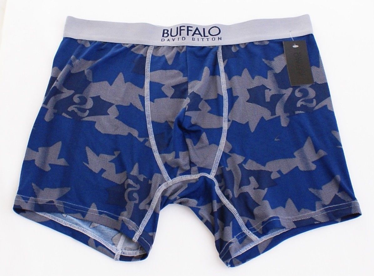 Buffalo David Bitton Blue Stretch Boxer Brief Underwear Men's NWT ...