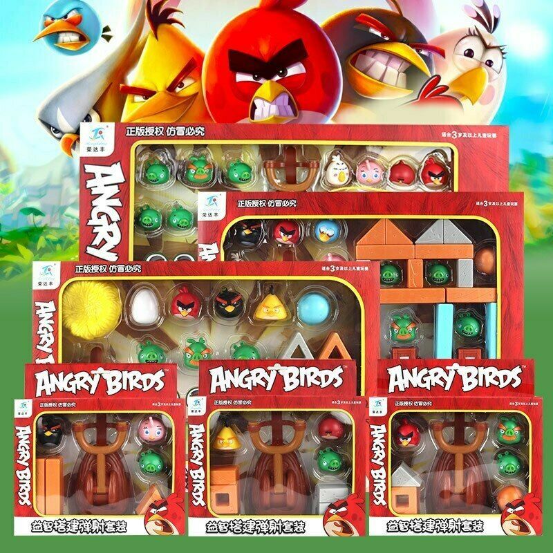 Angry Bird Game Toys Children Interactive Catapult Building Block